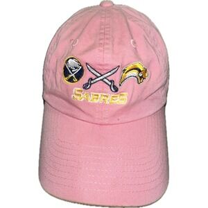 Buffalo Sabres Pink Adjustable Strap‎ Back Hat Cap New Era Youth Size Hockey NHL